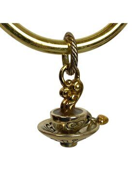 Brighton Washington State Coffee Cup Charm Silverplate With Gold Accents